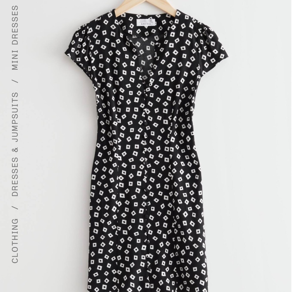 Chic Black and White Mini Dress